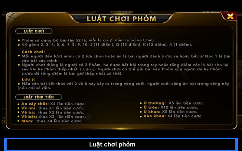 Luật chơi phỏm